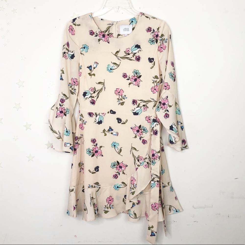 𝅺J.O.A  pink floral print ruffled mini dress - Picture 6 of 15